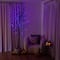 8ft. Pre-Lit Halloween Deluxe Black Twig Artificial Tree with 216 Orange & Purple LED Lights